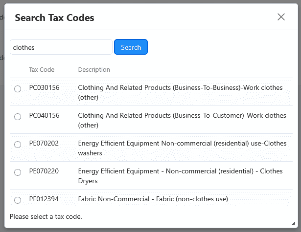 Screenshot of product tax code field in the Avalara Avatax CS-Cart addon